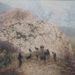 Δ. ΚΩΝΣΤΑΝΤΙΝΙΔΗΣ - ΒΟΣΚΟΣ, ΤΟΠΙΟ, ΛΑΔΙ ΣΕ ΜΟΥΣΑΜΑ 60Χ80εκ