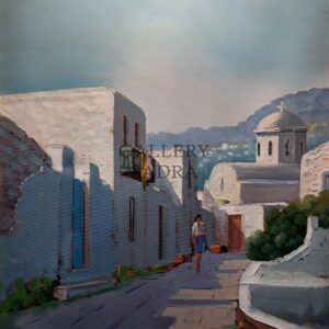 Θ. ΖΑΠΑΝΤΗΣ - ΓΥΝΑΙΚΑ ΠΕΡΠΑΤΑΕΙ, ΛΑΔΙ ΣΕ ΜΟΥΣΑΜΑ 40Χ50εκ