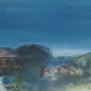 ΚΩΝΣΤΑΝΤΙΝΙΔΗΣ Σ. - ΑΝΩ ΠΟΛΗ, ΑΚΟΥΑΡΕΛΑ ΣΕ ΧΑΡΤΟΝΙ, 53Χ73εκ