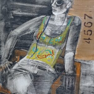 ΚΟΝΤΟΥ - ΓΥΝΑΙΚΑ - ΛΑΔΙ ΣΕ ΜΟΥΣΑΜΑ, 30Χ40εκ