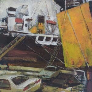 ΚΟΝΤΟΥ - ΠΛΟΙΟ - ΛΑΔΙ ΣΕ ΜΟΥΣΑΜΑ, 40Χ40εκ