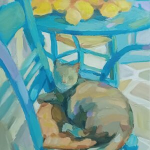 ΜΑΛΑΦΟΥΡΗΣ Ε. - ΓΑΤΑ -  ΛΑΔΙ ΣΕ ΜΟΥΣΑΜΑ 40Χ60εκ