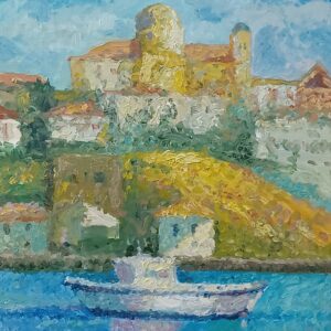 ΜΑΛΑΦΟΥΡΗΣ Ε. - ΤΟΠΙΟ, ΛΑΔΙ ΣΕ ΜΟΥΣΑΜΑ 30Χ40εκ