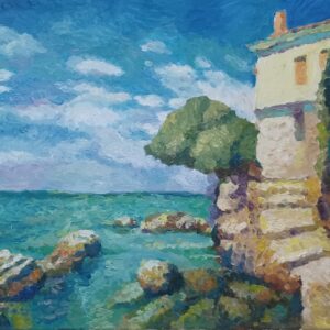 ΜΑΛΑΦΟΥΡΗΣ Ε. - ΤΟΠΙΟ, ΛΑΔΙ ΣΕ ΜΟΥΣΑΜΑ 30Χ40εκ