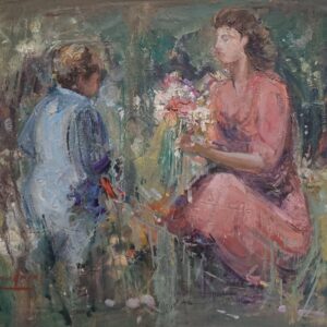 ΜΑΝΩΛΑΤΟΣ - ΛΙΜΑΝΙ, ΛΑΔΙ ΣΕ ΜΟΥΣΑΜΑ 30Χ40εκ