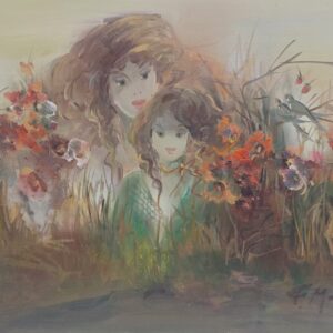 ΜΟΥΡΑΤΙΔΟΥ Φ. - ΓΥΝΑΙΚΑ ΚΑΙ ΚΟΡΙΤΣΙ, ΛΑΔΙ ΣΕ ΜΟΥΣΑΜΑ 80Χ100εκ