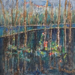 ΜΠΑΔΟΛΑ Ε. - ΑΦΗΡΗΜΕΝΟ, ΛΑΔΙ ΣΕ ΜΟΥΣΑΜΑ 80Χ80εκ