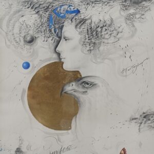 ΠΑΝΤΑΛΕΩΝ Θ. - ΓΥΝΑΙΚΑ, ΣΙΝΙΚΗ ΜΕΛΑΝΙ ΚΑΙ ΦΥΛΛΟ ΧΡΥΣΟΥ ΣΕ ΧΑΡΤΙ 31Χ42εκ