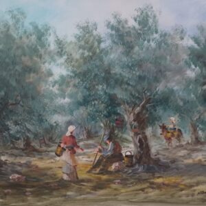 ΠΑΠΑΔΟΠΟΥΛΟΣ Ν. - ΕΛΑΙΩΝΑΣ, ΛΑΔΙ ΣΕ ΜΟΥΣΑΜΑ 60Χ80εκ