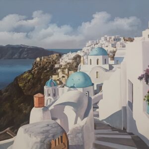 ΣΑΜΑΡΤΖΙΔΟΥ Σ. - ΣΑΝΤΟΡΙΝΙ, ΛΑΔΙ ΣΕ ΜΟΥΣΑΜΑ 60Χ80εκ