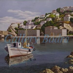 ΣΑΜΑΡΤΖΙΔΟΥ Σ. - ΥΔΡΑ, ΛΑΔΙ ΣΕ ΜΟΥΣΑΜΑ 70Χ100εκ