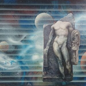 ΣΙΩΖΟΣ - ΜΕΙΚΤΗ ΤΕΧΝΗ ΣΕ ΚΟΝΤΡΑ ΠΛΑΚΕ, 60Χ80εκ