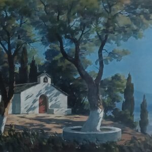 ΣΙΩΖΟΣ - ΞΩΚΛΗΣΙ, ΑΚΟΥΑΡΕΛΑ ΣΕ MDF, 55Χ80εκ